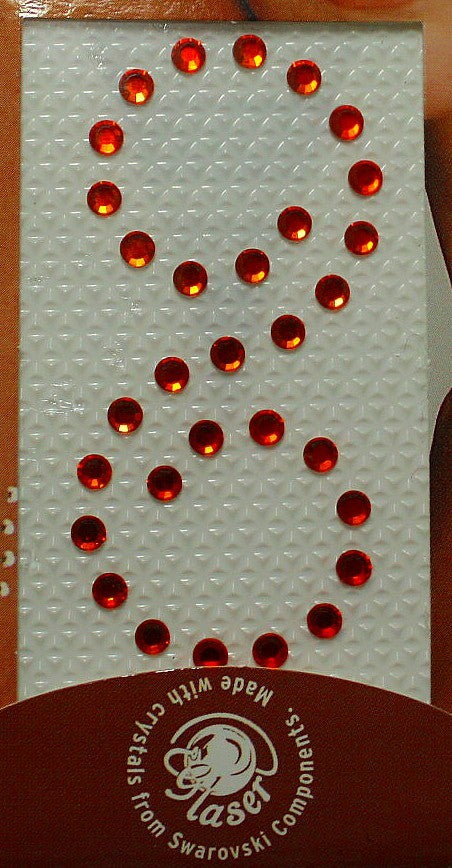 Swarovski tattoo 3mm kristal 5X2,5cm oranje