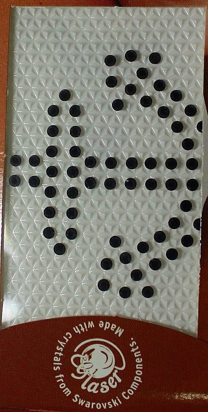 Swarovski tattoo 2mm kristal 4X4cm zwart