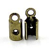 Leerveterklem 3-4mm rond zilverkl. 10st