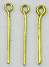 Oogstiften ca. 30mm verguld 25st