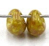 Druppel.3x6mm geel/bruin gemelleerd 10 gr.ca.100st