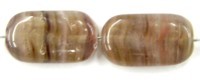 glaskraal 15x8mm bruin gemelleerd 10 st