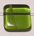 glaskraal 21x21mm tr.mosgroen 2stuks
