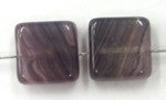 glaskraal 10x10mm plat paars gemell. 10 stuks