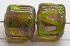 glaskraal ton 10x10 l.amethyst/groen 10 stuks