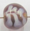 glaskraal rond 10mm amethyst wit 25 stuks