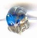 Glaskraal ovaal 9x13mm transp blauw 5st
