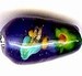 Glaskraal druppel 19x11 blauw 5st