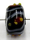 glaskr.8x12mm zwart/wit/oranje/rood 3st