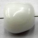 Glaskraal keivorm 13mm melk-wit 5st