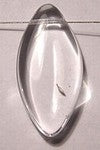 Glaskraal ovaal plat 35mm transparant 2st.