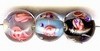 Glaskraal rond 10mm mix 5st