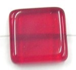 glaskraal 21x21mm tr.rood 2stuks