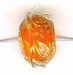 Glaskraal ovaal 9x13mm transp oranje 5st