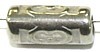 Metallookkraal buis 13x6mm zilverkl. 10 stuks