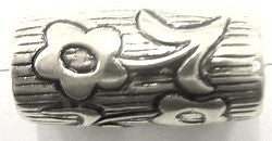 metallookkraal 29x15mm zilverkl. per stuk