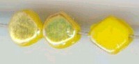 Glaskraal ruit 6mm geel ca. 100 st
