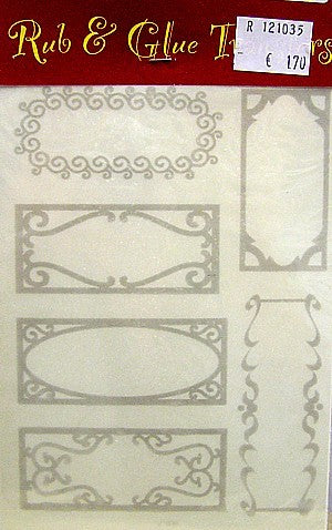 Rub & Glue transfer etiketten per vel