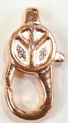 Karabijnsluiting 27mm met peace teken