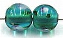 bloemkraal rond ca 8mm aqua 5st