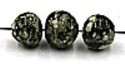glaskr. rond 5mm bruin/groenca.25 st.