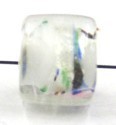 silverfoil band gespikkeld 10x10mm wit 5st.