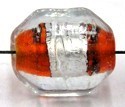 silverfoil ovaal 12x10mm transp.oranje 5st