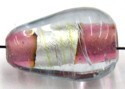 silverfoil druppel 18x10mm rose 5st