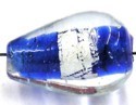 silverfoil druppel 18x10mm blauw 5st