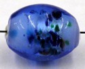 silverfoil ovaal 15x12mm blauw m. stippen 5st