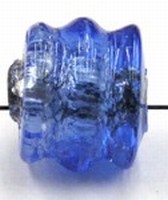 ton silverfoil geribt 10x13mm blauw 5st