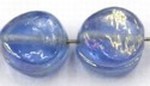 glaskraal plat gedeukt 8x5mm licht blauw10st