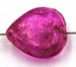 glaskraal hartvorm 10x10mm fuchsia 25st