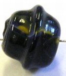 glaskraal 12x15mm geel/blauwwit/blauw 5st