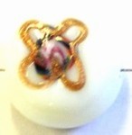 glaskraal plat 18x8mm wit/goud/rose per st.