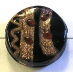 glaskraal plat 18x8mm blauw/goud/rood per st.