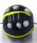 glaskraal rond 11mm bewerkt paars 5st.