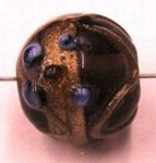 glaskraal rond12mm bewerkt amethyst p.st