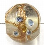 glaskraal rond12mm bewerkt transparant p.st