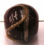 glaskraal rond12mm bewerkt heel donkerrood p.st