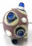 glaskraal pukkels 13mm lila/bl.witte ogen 5st