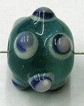 glaskraal pukkels 13mm aqua bl/witte ogen 5st
