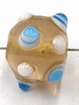 glaskraal pukkels 11mm zalm bl/witte ogen 5st