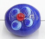 glaskraal 18x15 plat blauw m.bloem 5st