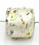 glaskr.10x10mm silverfoil m.spikkels 5st UL
