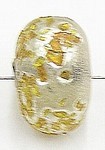 glaskr. 13x15mm silverfoil gele spikkel p.st