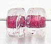 Glaskr. 5x6mm transp. paarsrode kern 25st