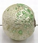 glaskr.15mm silverfoil groene spikkel 5st