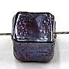 glaskraal blokje 6x6mm d.rood gelusterd 50st