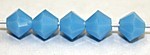 Facetkraal 4mm konisch opaque blauwe turkoois 50st